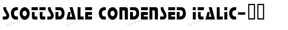 Scottsdale Condensed Italic字体转换
